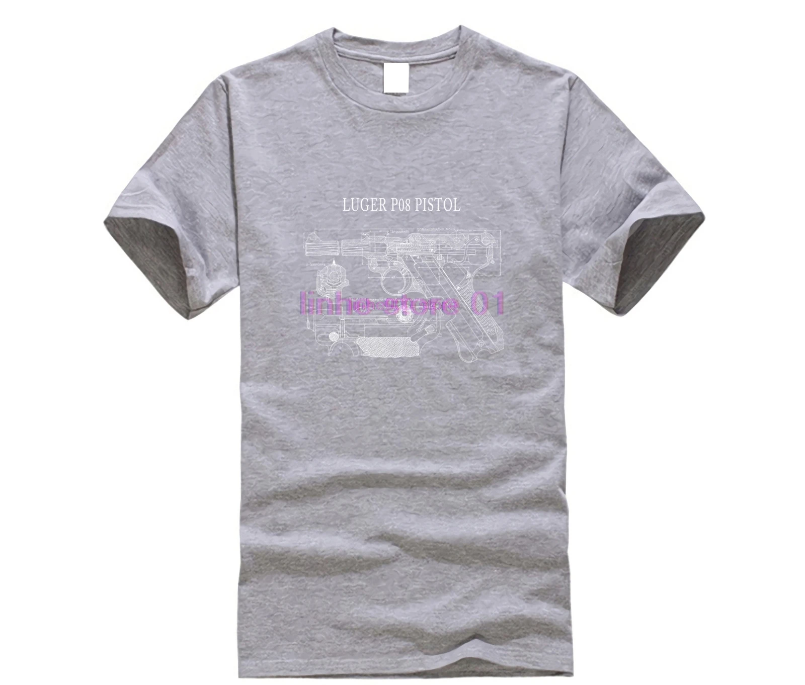 Luger Pistol Handgun T-Shirt патент дизайн Ww2 Второй мировой войны для мужчин 2019 Новая мужская