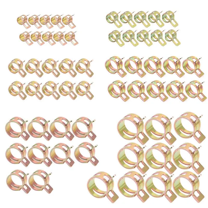 60Pcs/Kit brand new iron Spring Clips Fuel Oil Water Hose Clip Pipe Tube Clamp high quality Accessories | Автомобили и мотоциклы