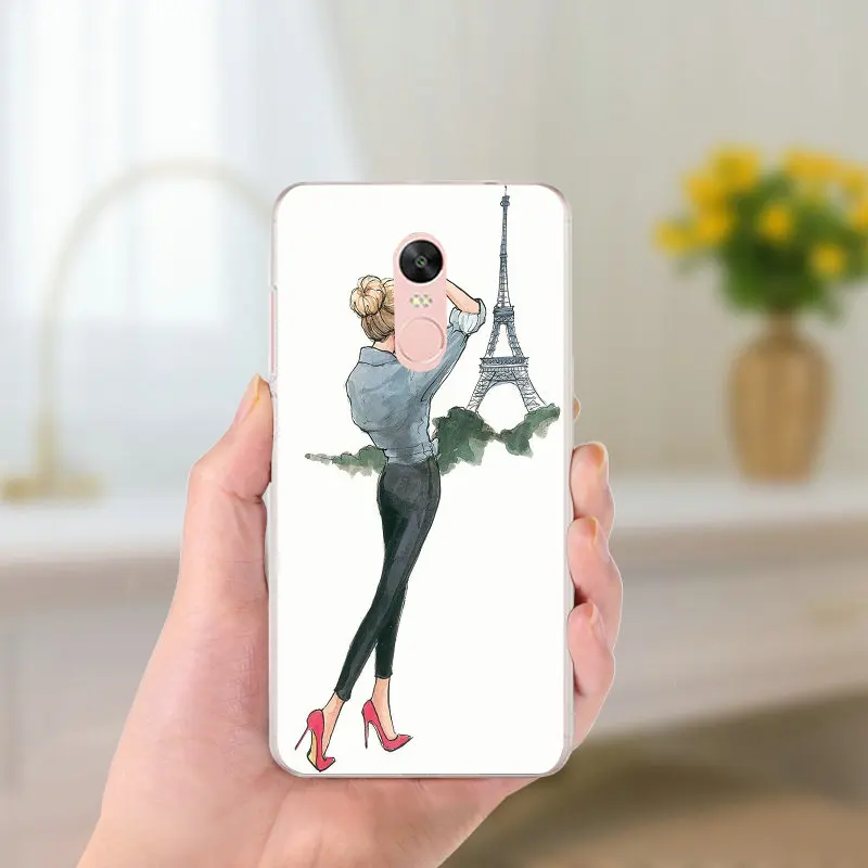 Luxury Fashion Travel Girl Shopping Soft Mobile Phone Cases for Xiaomi Redmi Mi Note 4X 2 3 3S 4A 5 6 5S 5X 5A 6X Pro Plus | Мобильные