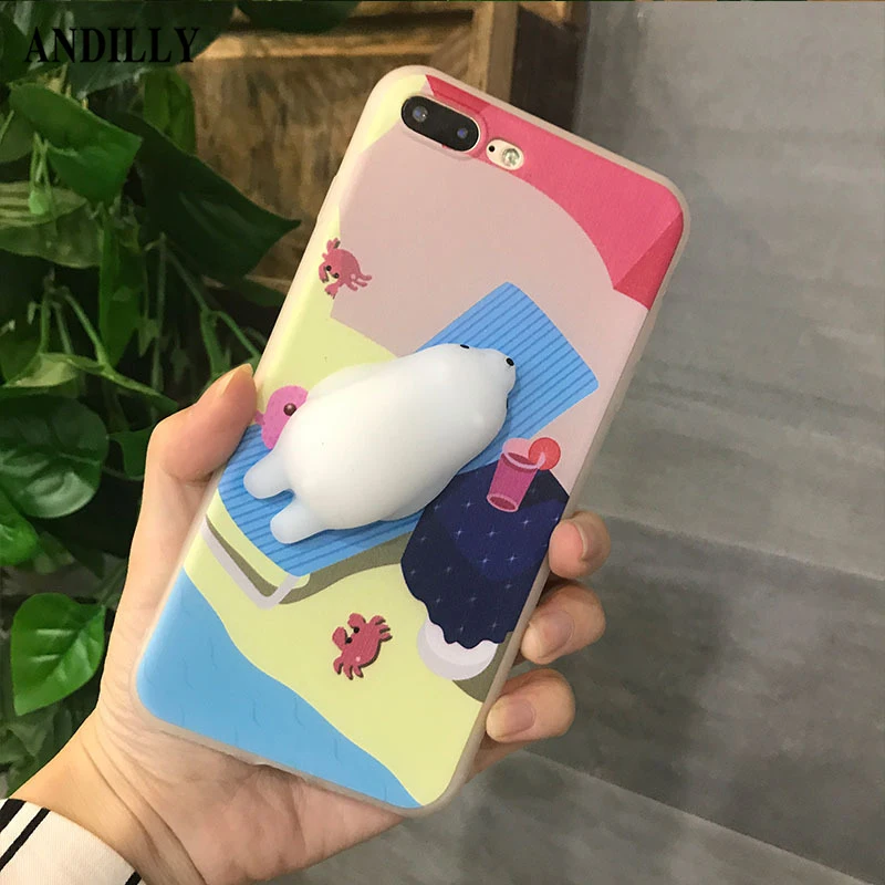 ANDILLY Lovely Squishy 3D TPU Phone Case For OPPO R9 R9S R11 Plus Cute White Silicon Cat Cases Fashion Candy Color Back Cover |
