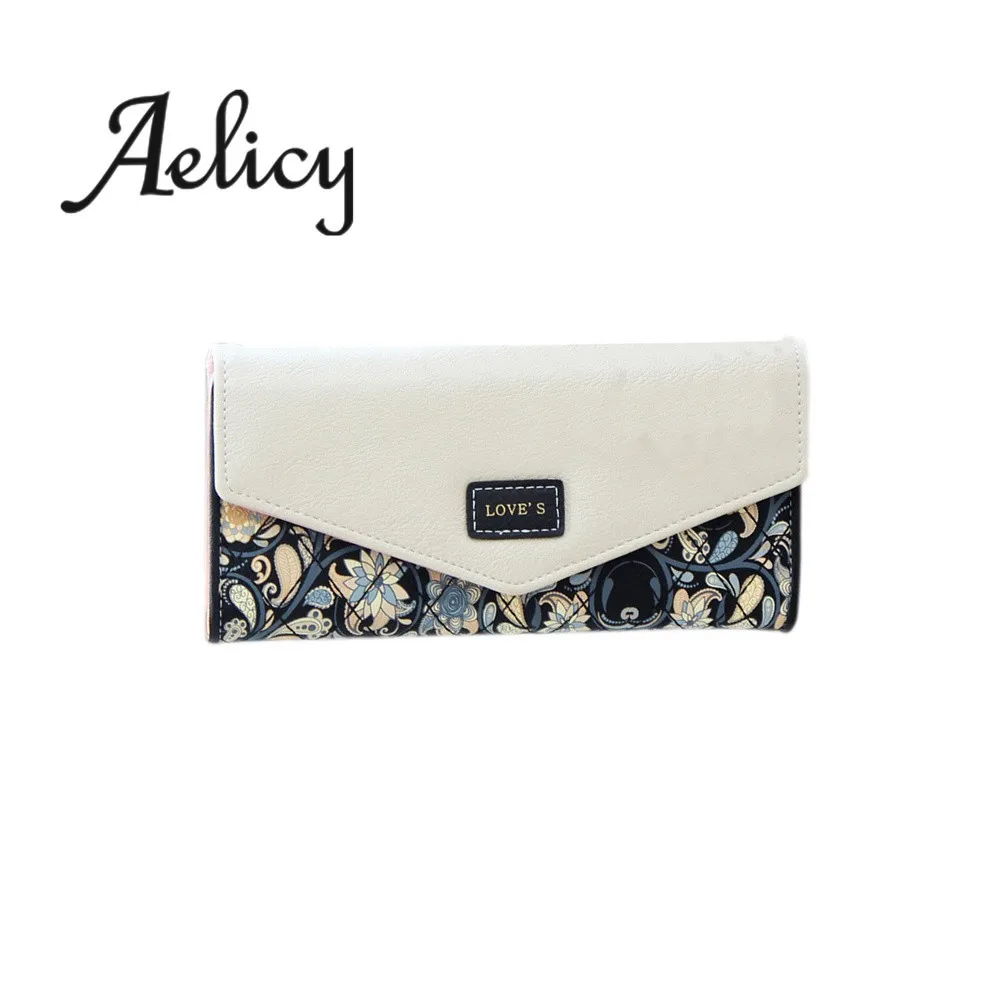 Aelicy Новый Модный женский Кожаный клатч кошелек Длинный для карт из искусственной