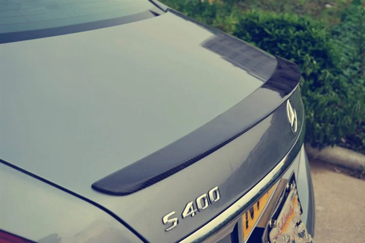 Для Mercedes W222 спойлер S Class S63 углеродного волокна задний багажник спойлер крыло S300 S350 S400 S500 S550 S63 4-дверный седан-UP