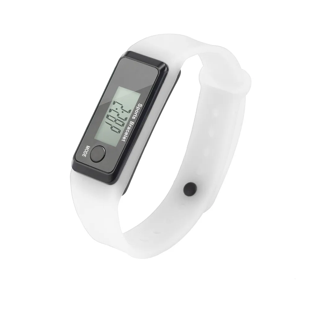Браслет с шагомером для бега наручные часы счетчик калорий цифровой ЖК-дисплей