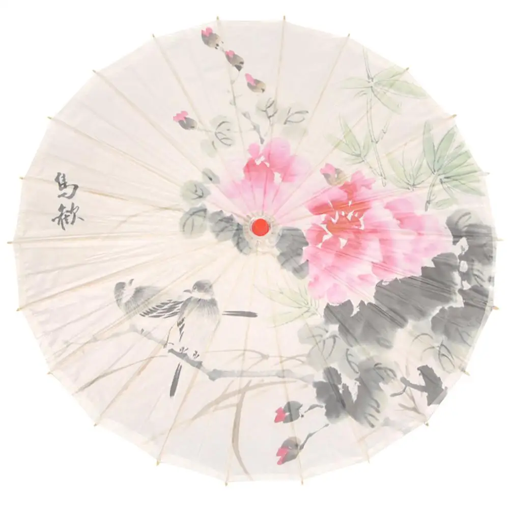 Китайский Шелковый тканевый зонтик в классическом стиле декоративный масляный