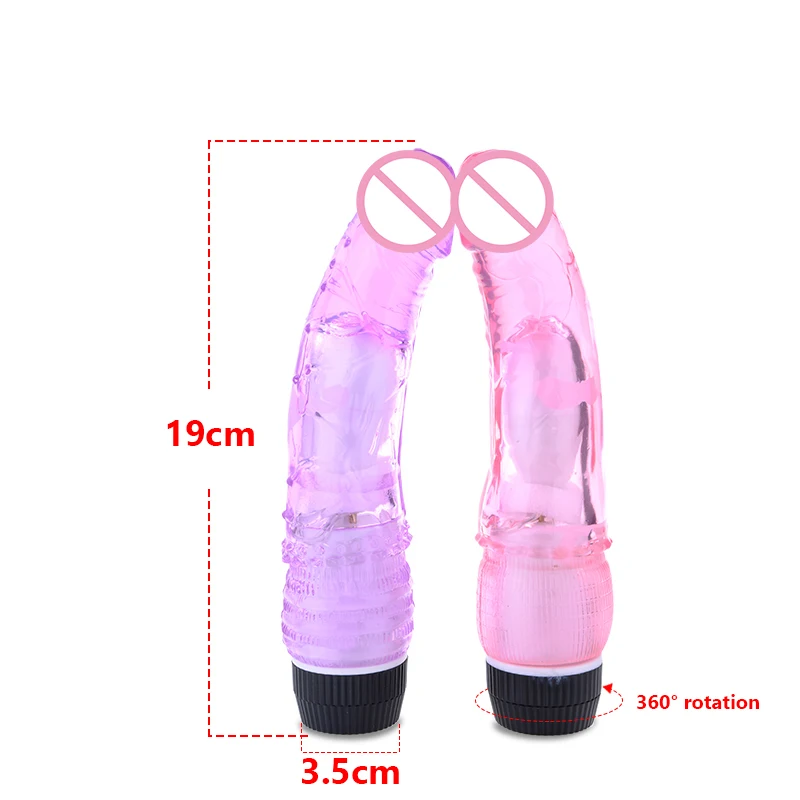 Реалистичный кристалл фаллоимитатор вибраторы мульти скорость большой пенис