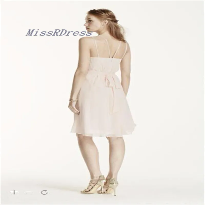 2017 Дешевле Платья Невесты Короткие Рукавов Шифона Платье с Бисером Ремни Линии