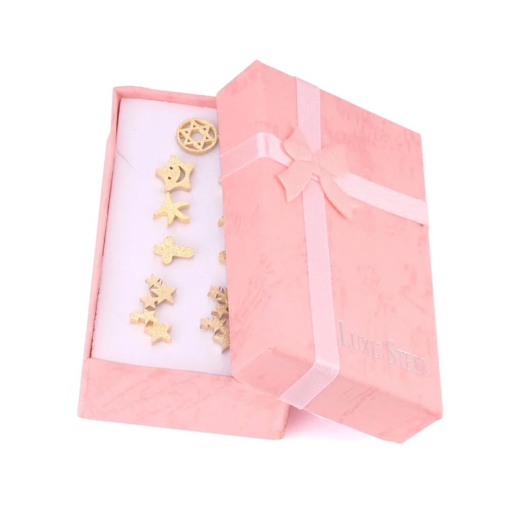 Симпатичные серьги гвоздики LUXUKISSKIDS 6 Пары/коркоркор. для женщин модные ювелирные