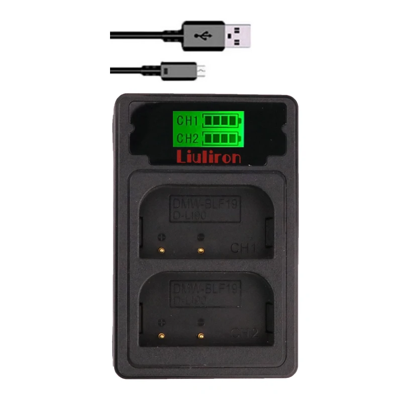 DMW-BLF19 DMW-BLF19E DMW BLF19PP DMW BLF19 BLF19E батарея+ ЖК-дисплей двойной зарядное устройство для Panasonic Lumix GH3 GH4 GH5 G9