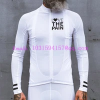 love the pain winter fleece long sleeve cycling jersey 2019 pro team men racing top sport bicycle clothing thermal mtb bike wear