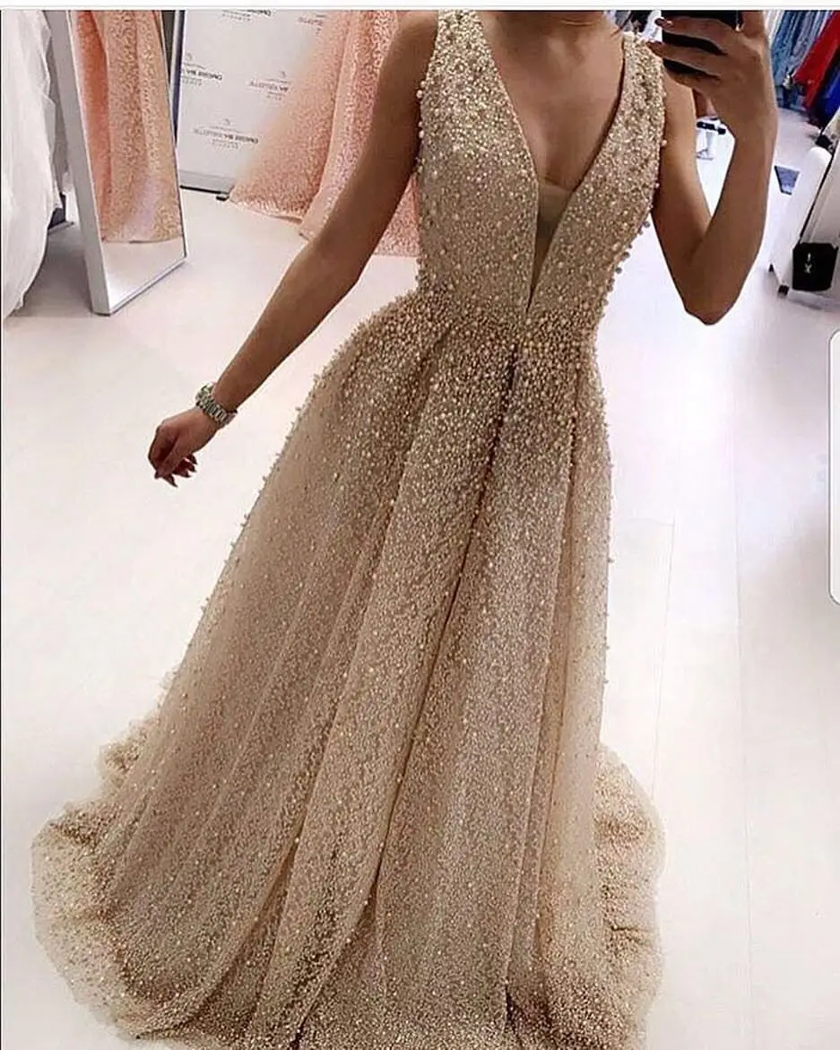 Коричневый Robe De Soiree Новое поступление Роскошные небесно-голубые элегантные длинные вечерние платья трапециевидной формы атласные вечерние платья официальные реальные фотографии - Цвет: Коричневый