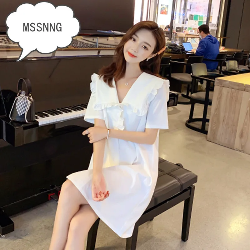 MSSNNG милые Белоснежки Большие размеры женское платье Лето 2019 тонкий повседневный