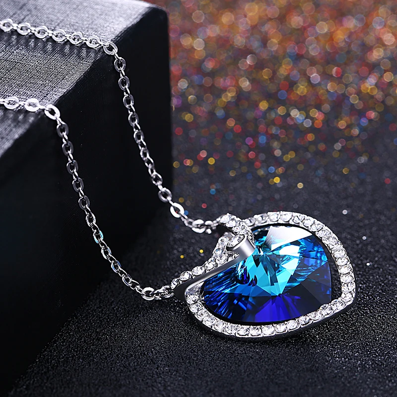 LEKANI кристаллы от SWAROVSKI Изящные Ювелирные изделия настоящее Серебро S925 подвеска