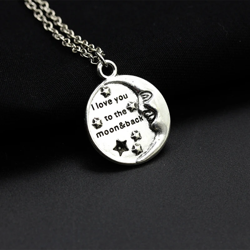 Новый дизайн стерео Улыбающееся мениска луны и звезд слова &quotI love you to the Moon
