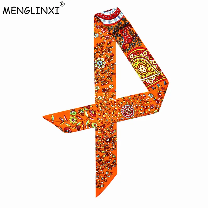 MENGLINXI 2021 новый модный брендовый шарф женский шелковый принт в виде дерева на