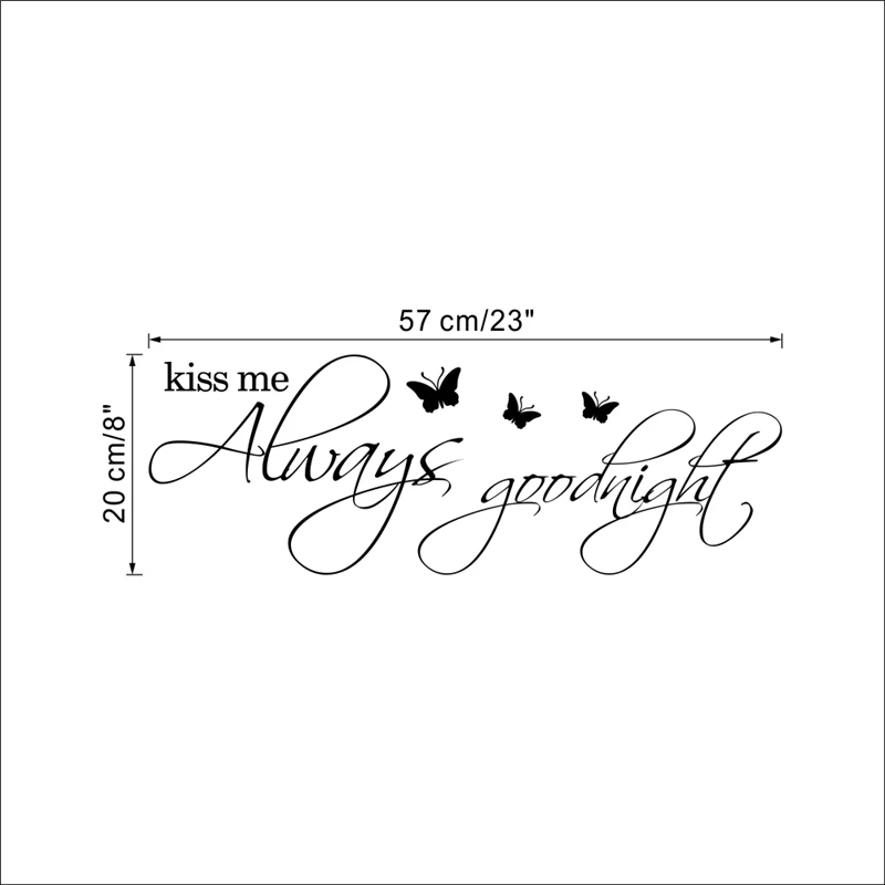 Наклейки на стену с цитатами всегда целуй меня виниловые Стикеры сделай сам для