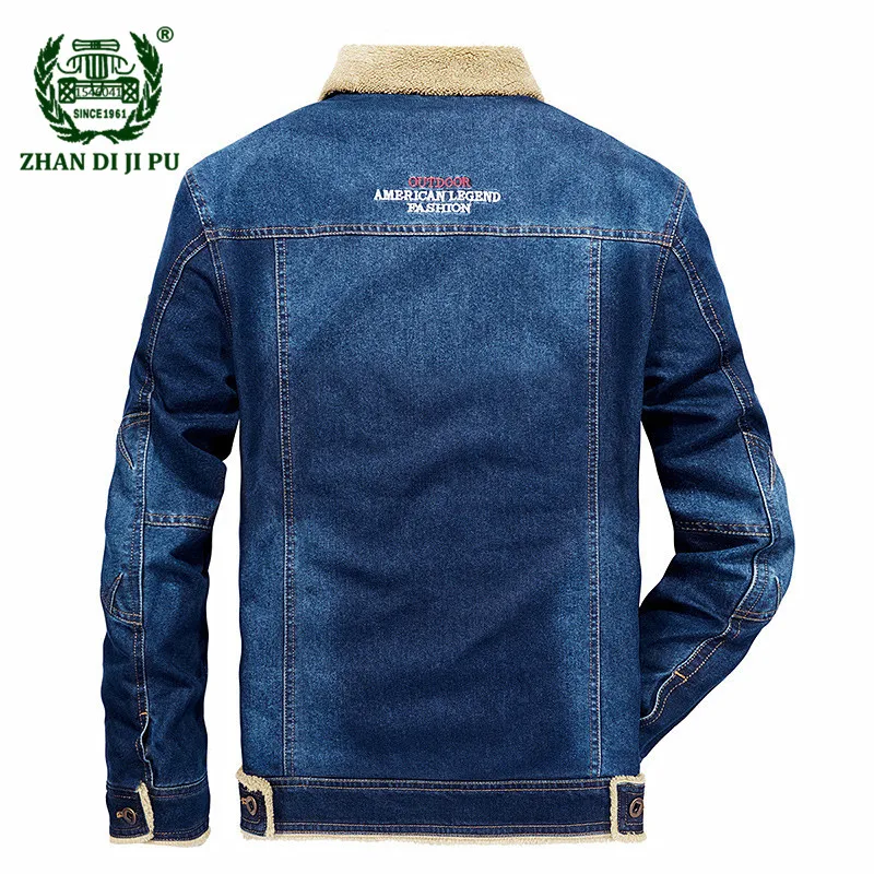 Большие размеры, M-6XL,, Зимняя Мужская Флисовая теплая ковбойская куртка, пальто, Мужская Весенняя Осенняя модная повседневная брендовая джинсовая синяя куртка, пальто