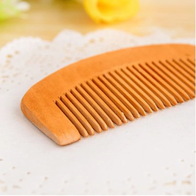 

Natural Peach Wodden Health Protection Hair Comb Anti-static Hair Care Brush scova de cabelo
