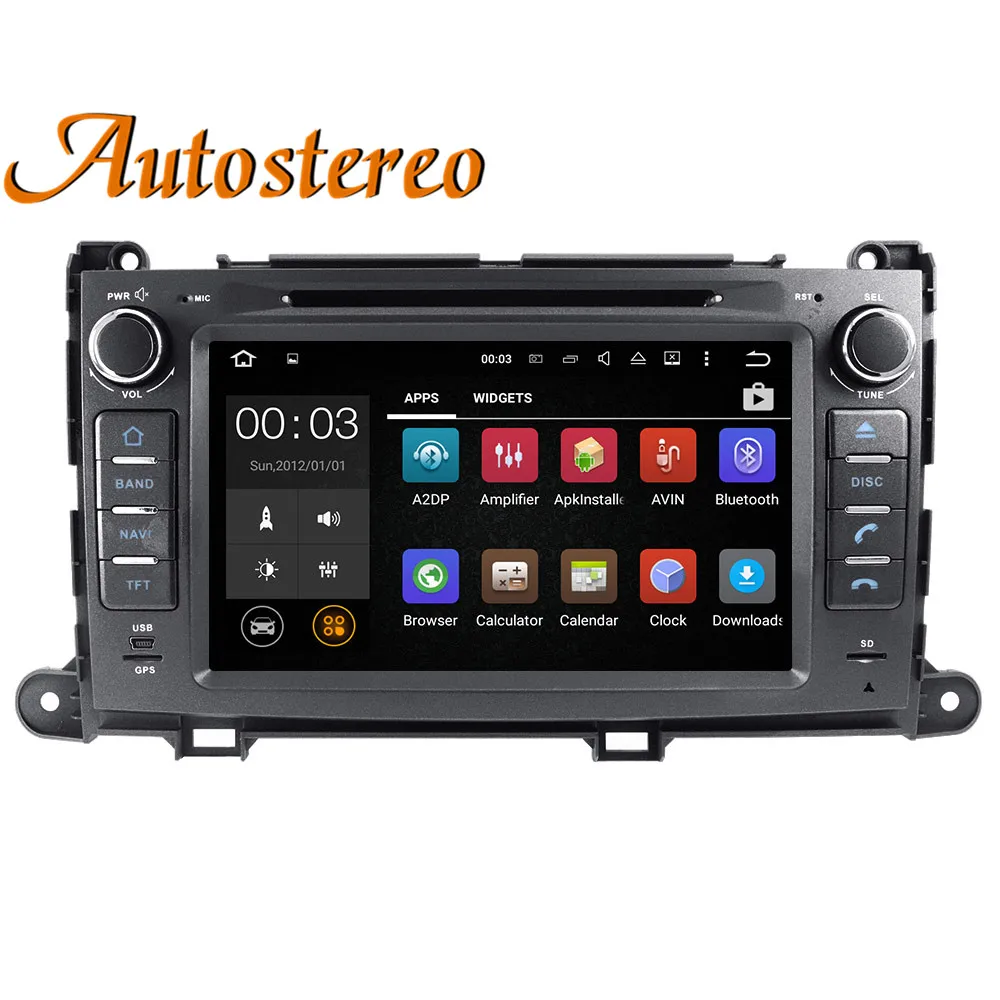 Android 8 Автомобильный gps автомобильный dvd плеер с навигацией плеер для Toyota Sienna 2009+ 4 Гб ram PX5 Радио Лента мультимедиа плеер головное устройство