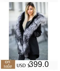 FURSARCAR New Winter Parka Luxury Women Natural Fur Jacket With Real Fox Fur Collar& Cuff Female Fashion Long Parkas Coat