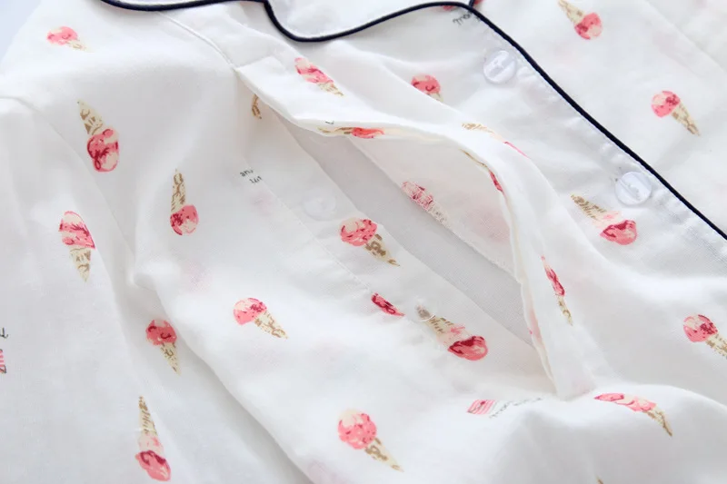 Новинка весна лето 2019 Хлопковая пижама для грудного вскармливания одежда сна