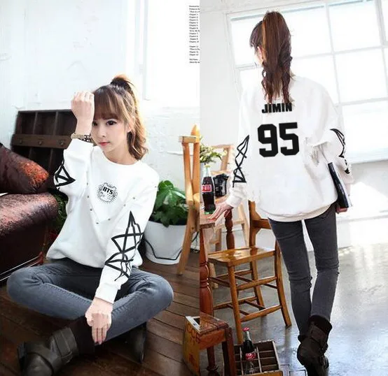 Новый KPOP BTS Bangtan мальчиков Суга Цзиминь jhope Длинные рукава Sweatershirt толстовка