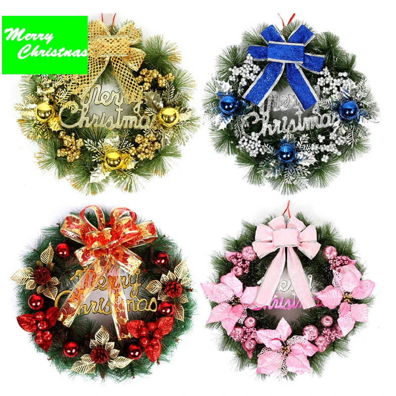 

Decoration Luxury Christmas Wreath Xmas tree decoration Pine needle Wreath Pendent