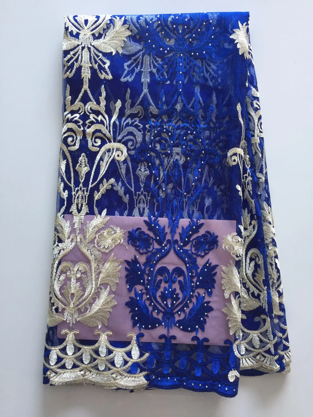MAIGALAN French Mesh Tulle Lace Fabric African Embroidery High Quality Nigerian Net SML756-3 | Дом и сад
