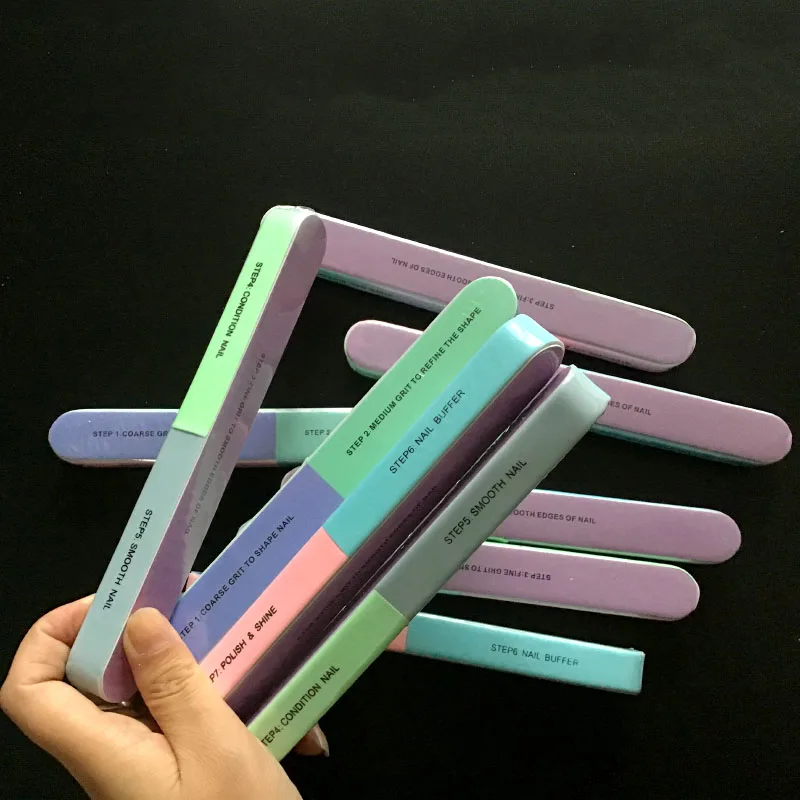 10 шт. пилка для ногтей шлифовальный полировальный блок Шинер педикюрная