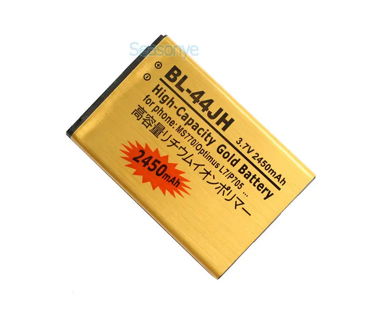 Seasonye 2450mAh BL 44JH Золотая запасная батарея для LG MS770 Optimus Duet L7 P700 P705 L4 II E440 L5 Dual|battery