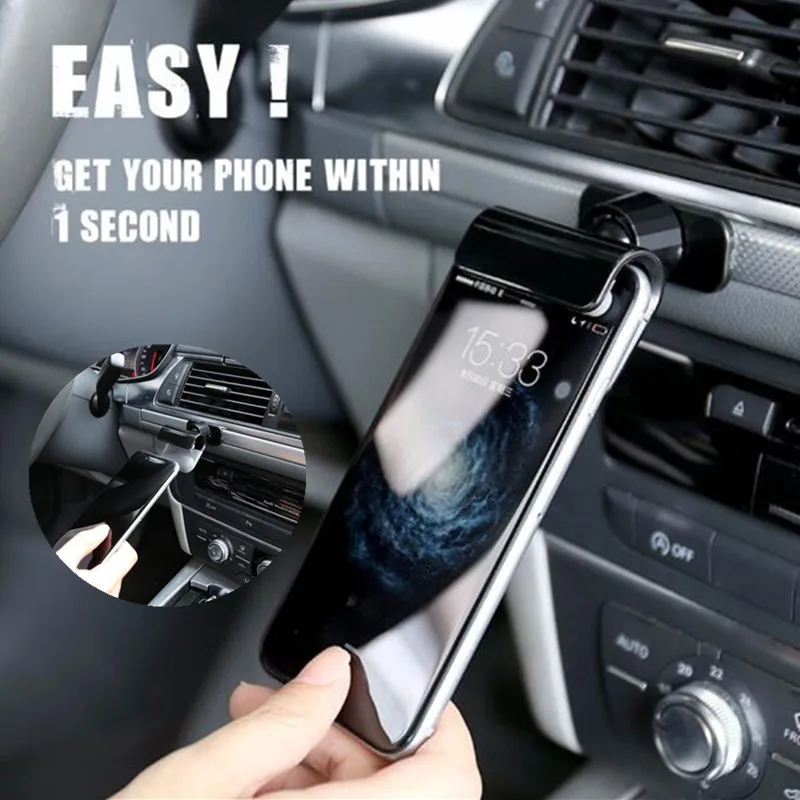 JUSFYU Автомобильный держатель для телефона для iPhone 7 6 Plus Xiaomi Air Vent Автомобильный держатель с поворотом на 360 градусов подставка для мобильного телефона