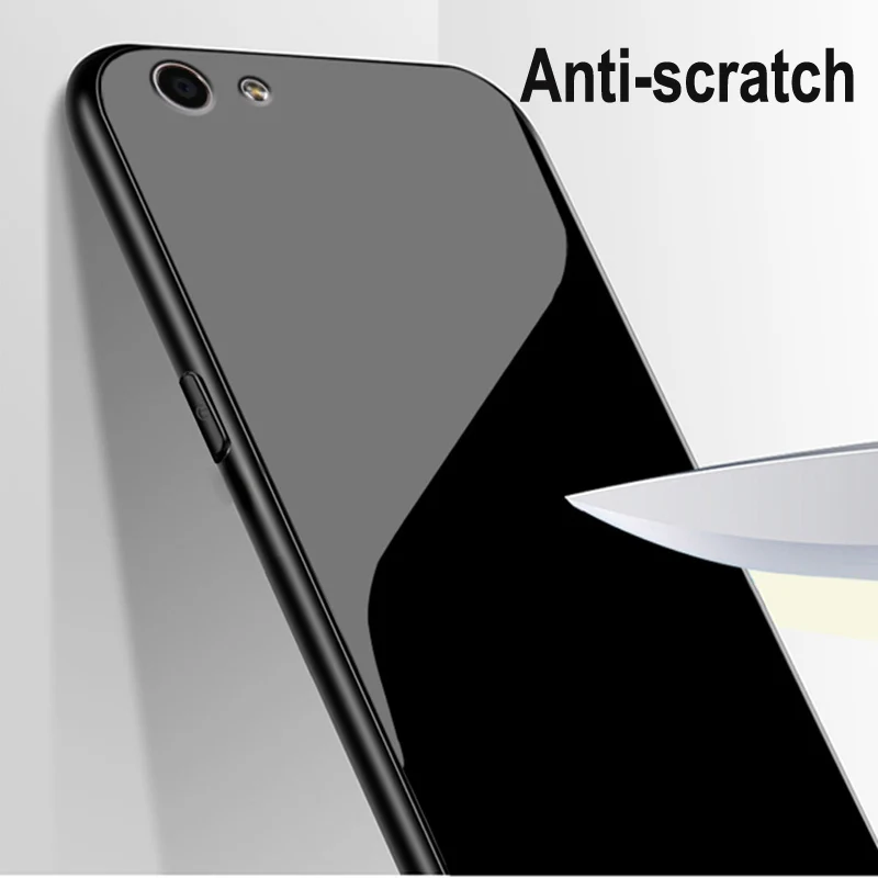 Чехол для Oppo F1s чехол задняя крышка из закаленного стекла Жесткий 5 дюйма F 1s со