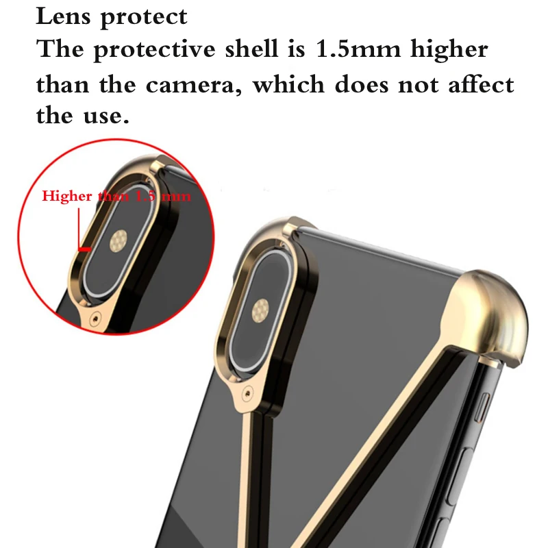 Металлический Чехол-бампер для iPhone XS, тонкий сверхмощный бронированный противоударный алюминиевый сплав x-рамка для телефона, защитный чехол