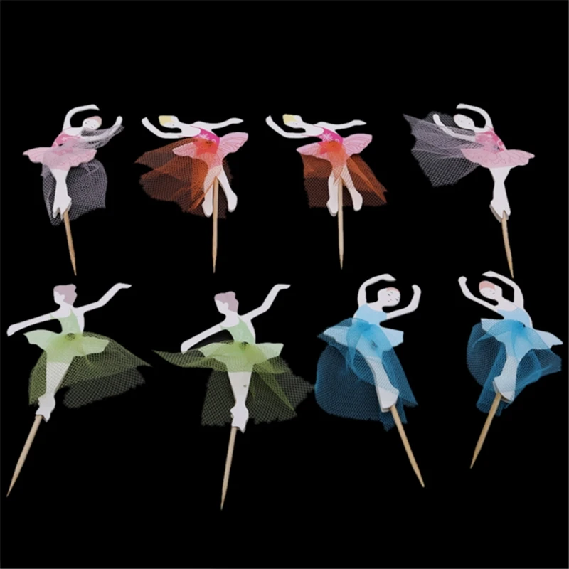 Балерина Девушка кекс топперы на капкейки выбирает девушка день рождения