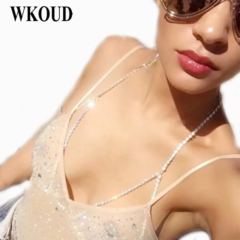 WKOUD сплав горный хрусталь тело цепи цвет золотистый серебряный кузова изделия