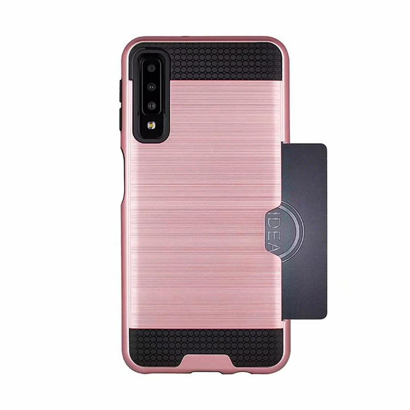 Гибридный ТПУ + PC защитный чехол для Samsung Galaxy S10 A7 2018 A6 A8 PLUS J4 J6 J7 J8 слот карт