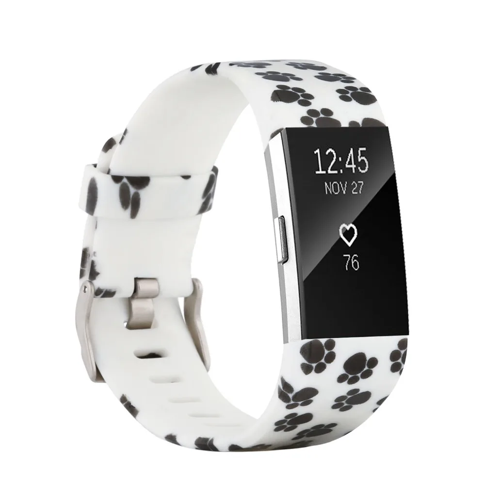 (C2HS) для Fitbit Charge 2 ремешка мягкий Регулируемый сменный спортивный браслет