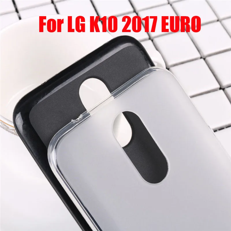 Черный матовый Мягкий силиконовый чехол для LG K10 2017 евро телефон защитный Conque ТПУ