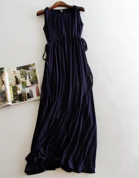 Ночная сорочка женская Повседневная без рукавов ночнушка из модала и хлопка