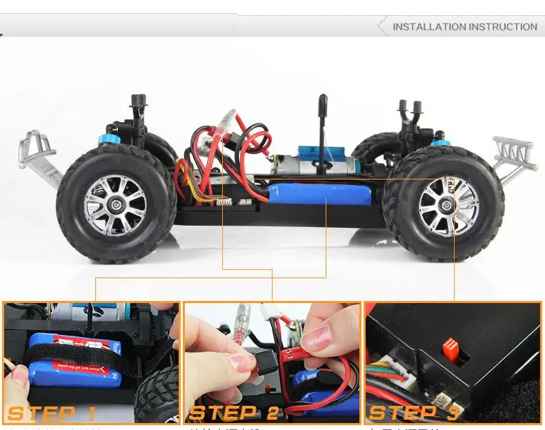 Ewellsold Wltoys A969 Vortex 1/18 2,4G 4WD Электрический Радиоуправляемый автомобиль короткий ход грузовик RTR