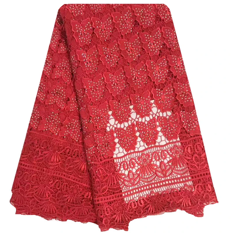 Очаровательный африканских гипюр шнур Кружево ткани оптовая водорастворимые