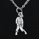Подвеска с кулоном Ходячие мертвецы для мужчин и женщин, длинное ожерелье серебристого цвета из круглой цепи с крестом, подарочное Ювелирное Украшение