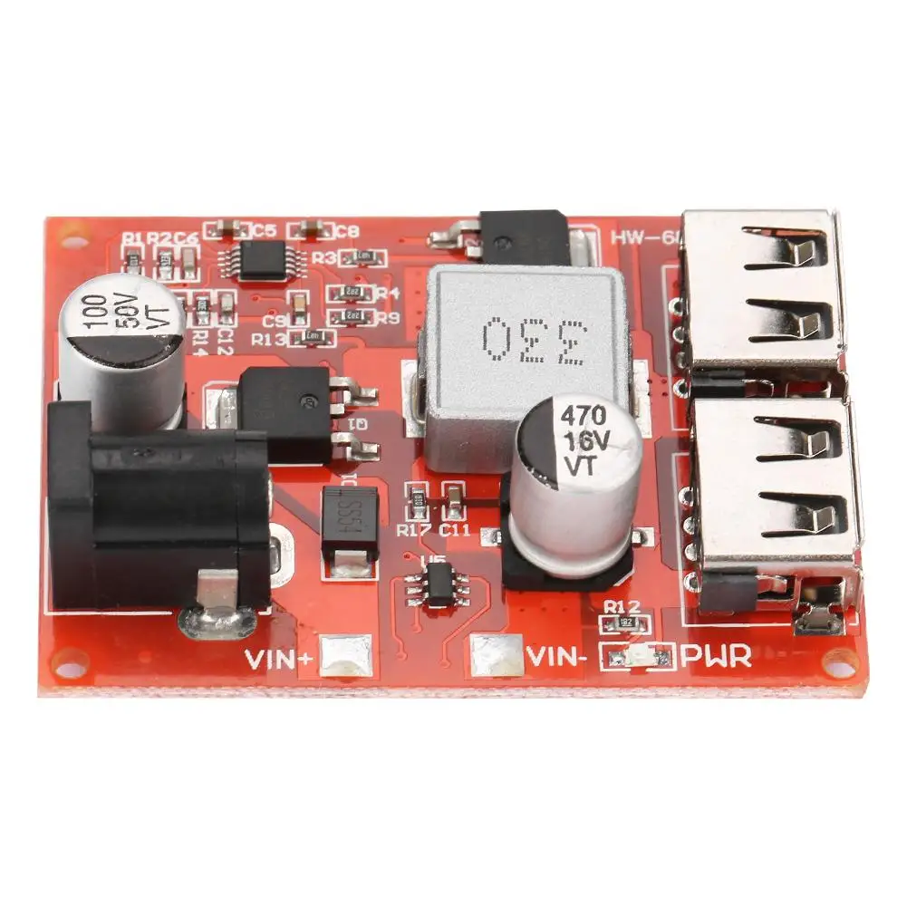 Двойной USB порт питания понижающий модуль DC 6 V 40 5V напряжение стабилизированный
