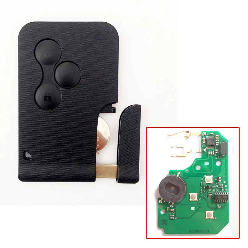 Смарт ключ с 3 кнопками для Renault Megane PCF7947 чип 433 МГц|renault key card 433mhz|card cardcard renault |