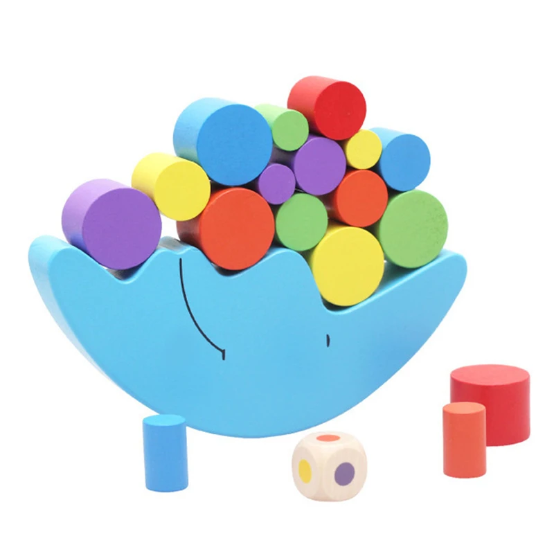 Moon Balance Game Baby Early Learning Toy For Children Wooden Toys Balancing Colorful Blocks Educational Toys|Деревянные