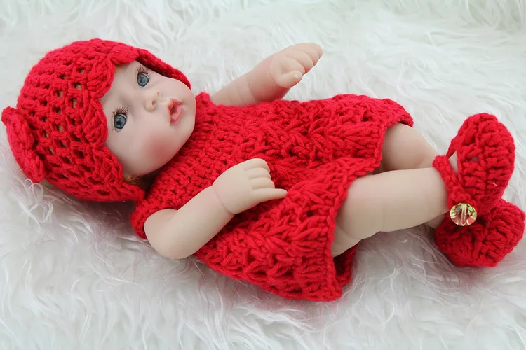 Kawaii baby dolls 10 inch Lovely Mini Reborn Babies Boy Realistic Lifelike Full Vinyl Bebe Doll For Children Playmate | Игрушки и хобби