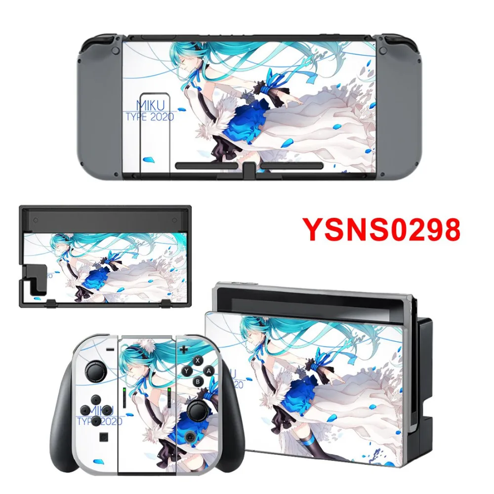 Новая Милая виниловая наклейка Hatsune Miku для Ninetendo Switch Console& наклейки для геймпада