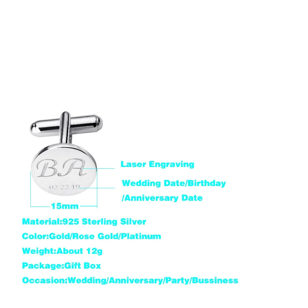 Мужской свадебный подарок с логотипом на заказ свадебные ювелирные изделия