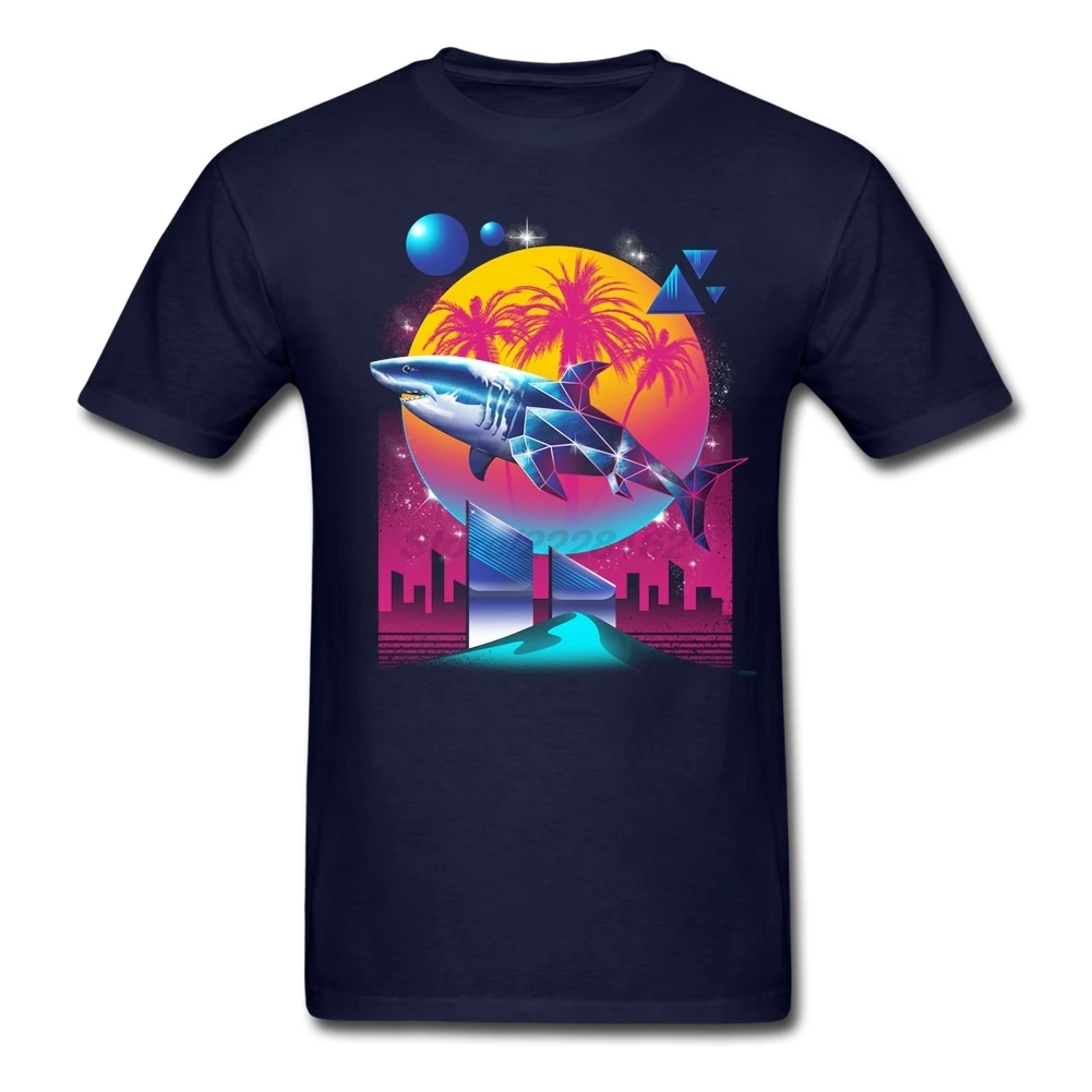 Rad Shark Men Casual Tshirt Own T-shirt Adult Tee Tops Print Natural 100% Cotton Round Neck Short Sleeve Fashion O-neck | Мужская одежда