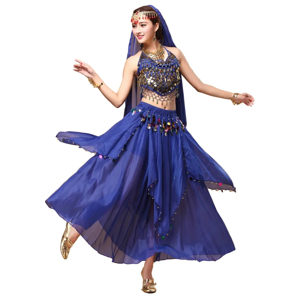 Костюм египетского танца живота топ и юбка из 2 предметов 7 цветов | Тематическая