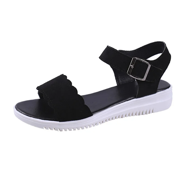 Сандалии женские на плоской подошве мягкие пляжные туфли удобная обувь толстой